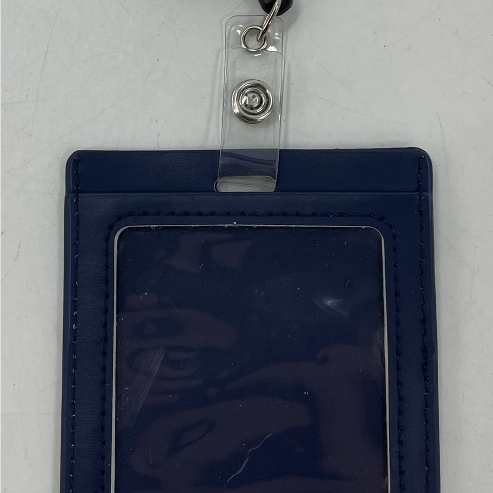 Universal Studios “US 1912” Navy Blue Gold‎ ID Card Holder Retractable Clip NWOT